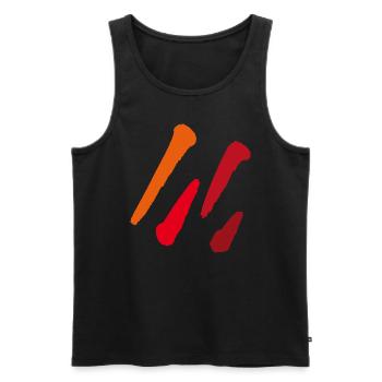 Colors Stripes - Diagonal - RED - Men's Premium Organic Tank Top - black - Front - AI Model Male 178 light (178cm)