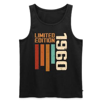 Vintage 1960's Retro 1960's Birthday Gift - Men's Premium Organic Tank Top - black - Front - Michal (187cm)