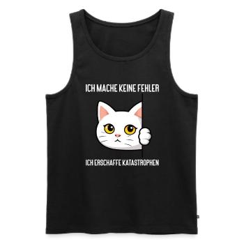 Katze Katzen Katzenliebhaber Lustige Katze Kater - Männer Premium Bio Tank Top - Schwarz - Vorne - Michal (187cm)