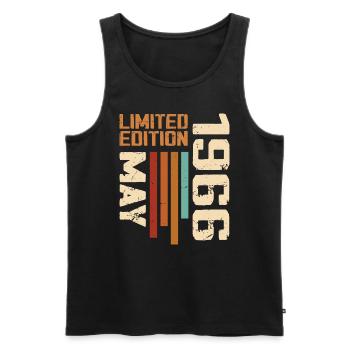 May 1966 Vintage Born In May 1966 Birthday - Men's Premium Organic Tank Top - black - Front - Michal (187cm)