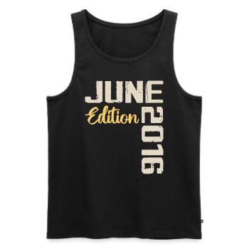 Born in June 2016 Gift June 2016 Birthday - Men's Premium Organic Tank Top - black - Front - Michal (187cm)