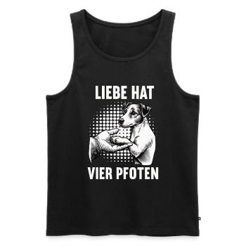 Liebe hat Vier Pfoten Jack Russel terrier Jackie - Männer Premium Bio Tank Top - Schwarz - Vorne - Michal (187cm)