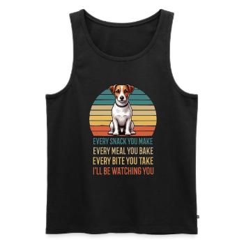 Every Snack you make Jack Russel terrier Jackie - Men's Premium Organic Tank Top - black - Front - Michal (187cm)
