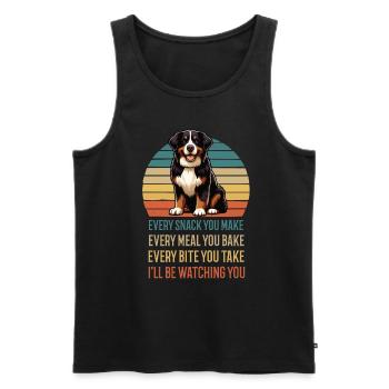 Every Snack You make Berner Sennenhund Sennen - Männer Premium Bio Tank Top - Schwarz - Vorne - AI Model Male 178 light (178cm)