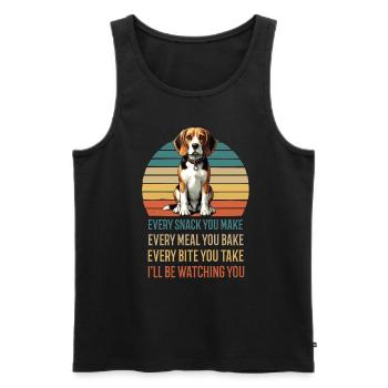 Every Snack You make Beagle Beaglebesitzer Hund - Männer Premium Bio Tank Top - Schwarz - Vorne - AI Model Male 178 light (178cm)