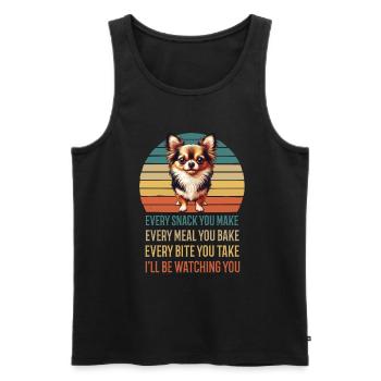 Every Snack you make Chihuahua Chihuahuabesitzer - Men's Premium Organic Tank Top - black - Front - Michal (187cm)