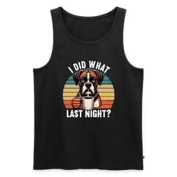 J’ai fait ce que j’ai fait hier soir Boxer Boxerhalter Boxerhund - Débardeur bio Premium Homme - noir - Devant - Michal (187cm)