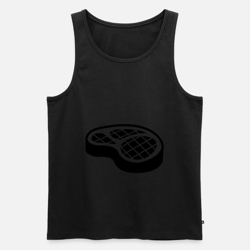 Fleisch steak symbol - Männer Premium Bio Tank Top - undefined