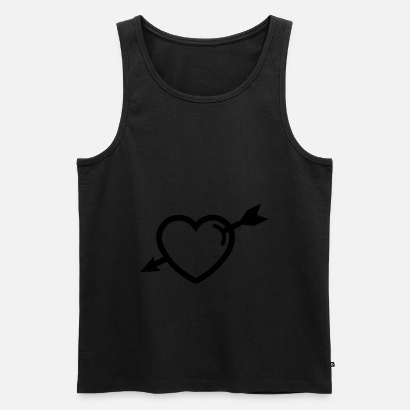 Herz symbol pfeil - Männer Premium Bio Tank Top - undefined