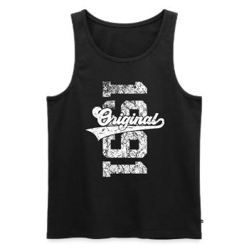 35TH BIRTHDAY ORIGINAL 1991 - Men's Premium Organic Tank Top - black - Front - AI Model Male 178 light (178cm)