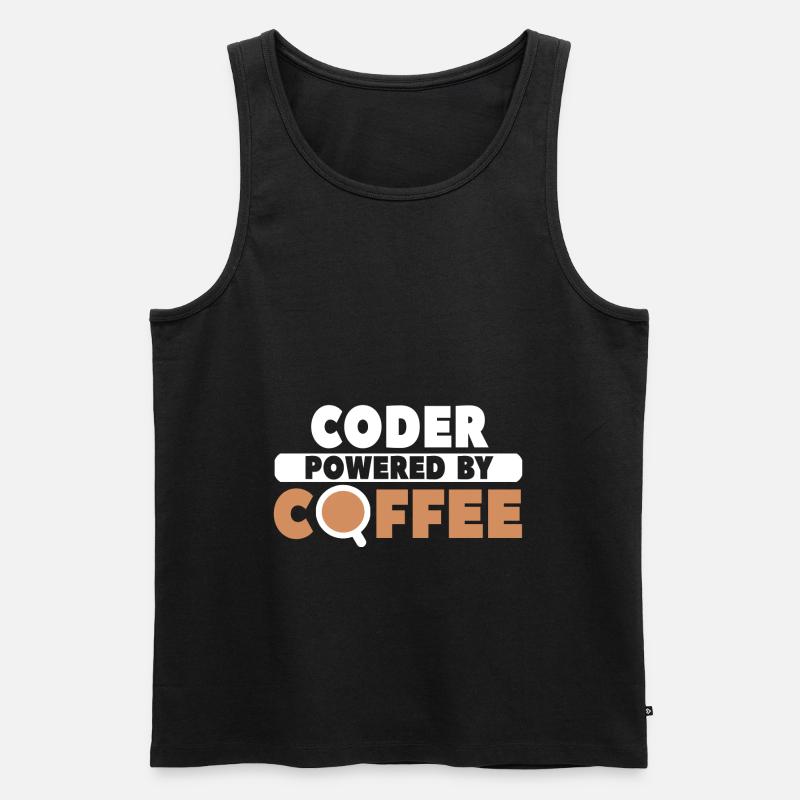 Coder Coffee - Männer Premium Bio Tank Top - Schwarz