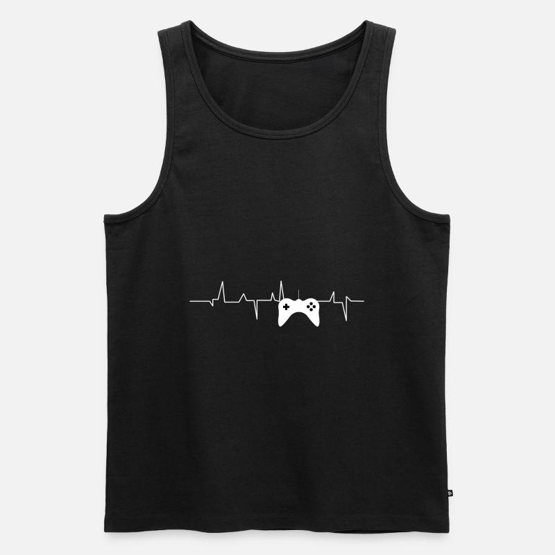 Konsole - Männer Premium Bio Tank Top - Schwarz