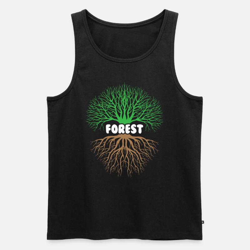 Save Forest Environmental Lover - Männer Premium Bio Tank Top - Schwarz