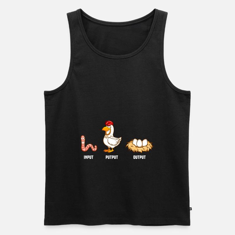 Input PutPut Output - Männer Premium Bio Tank Top - Schwarz