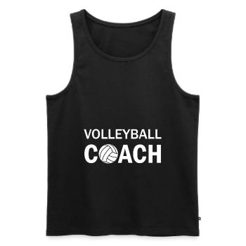 Volley-ball coach - Débardeur bio Premium Homme - noir - Devant - Michal (187cm)