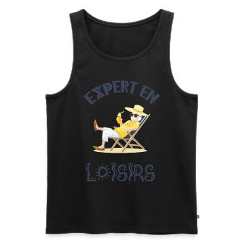 Expert en loisirs - Débardeur bio Premium Homme - noir - Devant - Michal (187cm)