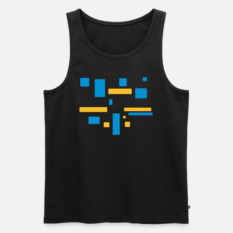Pattern Abstract Minimal (Vector) - Men's Premium Organic Tank Top - black