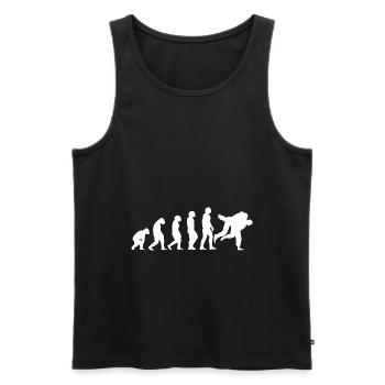 Evolution judo - Männer Premium Bio Tank Top - Schwarz - Vorne - AI Model Male 178 light (178cm)