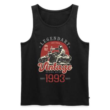1993 Jubiläum Motorrad Biker Jahrgang 30 Jahre - Männer Premium Bio Tank Top - Schwarz - Vorne - Michal (187cm)