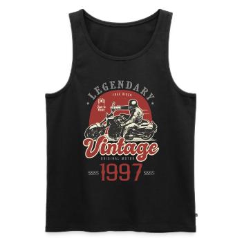 1997 Jubiläum Motorrad Biker Jahrgang - Männer Premium Bio Tank Top - Schwarz - Vorne - Michal (187cm)