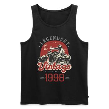 1998 Jubiläum Motorrad Biker Jahrgang - Männer Premium Bio Tank Top - Schwarz - Vorne - Michal (187cm)