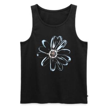 Blüte Vintage - Floral Blume - Männer Premium Bio Tank Top - Schwarz - Vorne - AI Model Male 178 light (178cm)