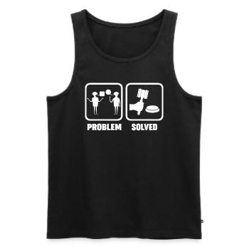 Auctioneer Job Problem Solve - Men's Premium Organic Tank Top - black - Front - AI Model Male 178 light (178cm)