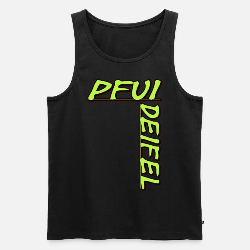 Pfui Deifel - Männer Premium Bio Tank Top - Schwarz