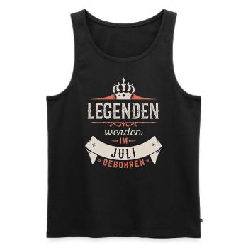 Legenden werden im Juli gebohren - Männer Premium Bio Tank Top - Schwarz - Vorne - Michal (187cm)