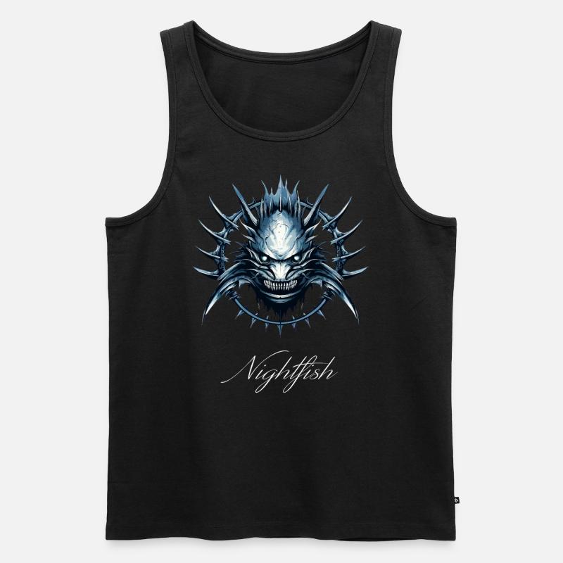 Nachtfisch - Männer Premium Bio Tank Top - Schwarz