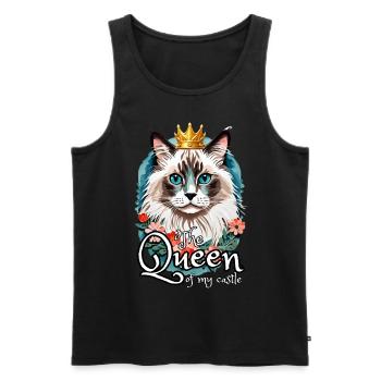 Ragdoll is the queen of my home - Men's Premium Organic Tank Top - black - Front - AI Model Male 178 light (178cm)