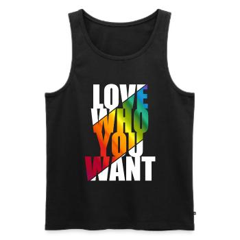 Gay Pride - Débardeur bio Premium Homme - noir - Devant - Michal (187cm)