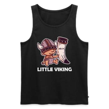 Wikinger Kinder Little Viking Nordisch Vater Sohn - Männer Premium Bio Tank Top - Schwarz - Vorne - AI Model Male 178 light (178cm)