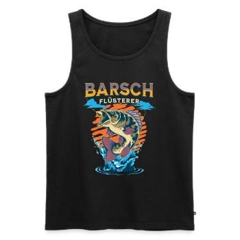 Barsch Flüsterer Raubfisch Angler Fischer Angeln - Männer Premium Bio Tank Top - Schwarz - Vorne - Michal (187cm)