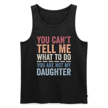 Funny Dad Tee For Father Daddy Papa From Daughter - Débardeur bio Premium Homme - noir - Devant - Michal (187cm)
