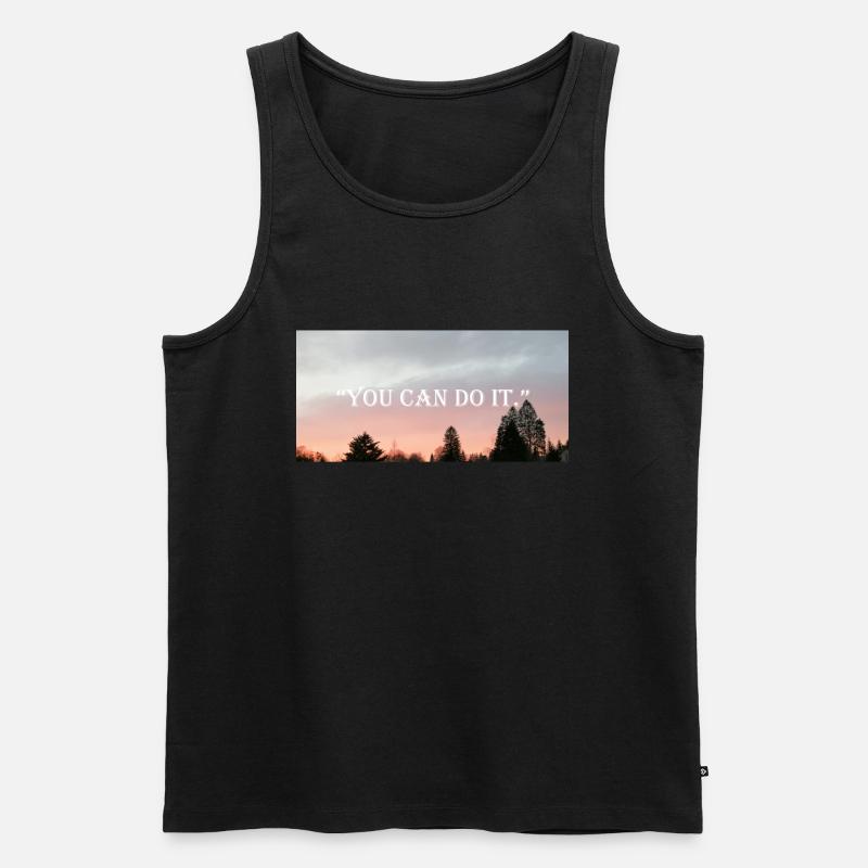 "YOU CAN DO IT" - Männer Premium Bio Tank Top - Schwarz