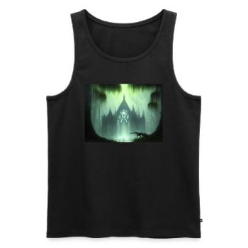 Cathedral in the Swamp - Men's Premium Organic Tank Top - black - Front - AI Model Male 178 light (178cm)