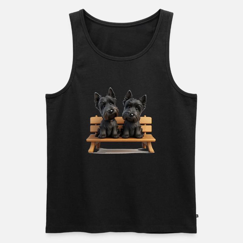 Scottish Terrier Geschenk - Männer Premium Bio Tank Top - Schwarz