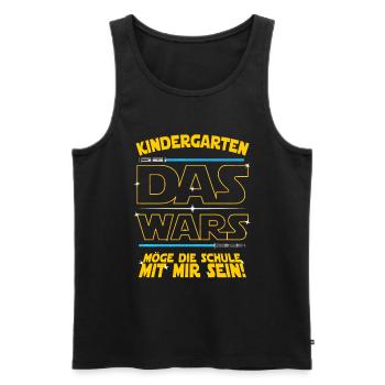 Kindergarten Das wars Schulkind Schule - Männer Premium Bio Tank Top - Schwarz - Vorne - Michal (187cm)