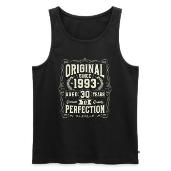 Original seit 1993 30 Jahre Geburtstag - Männer Premium Bio Tank Top - Schwarz - Vorne - Michal (187cm)