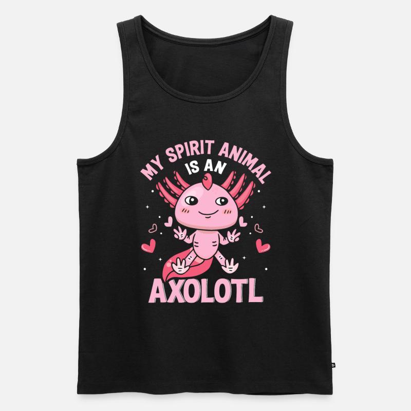 Axolotl - Männer Premium Bio Tank Top - Schwarz