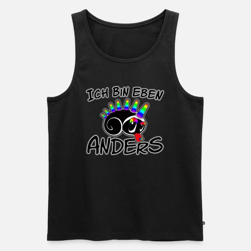 Ich bin eben anders - Männer Premium Bio Tank Top - undefined