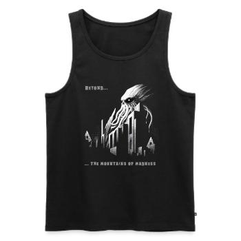 Lovecraft's visions: Cthulhu -mountains of madness - Men's Premium Organic Tank Top - black - Front - AI Model Male 178 light (178cm)