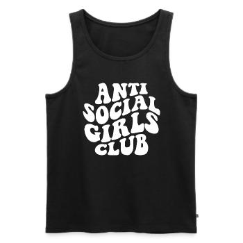 Club de filles antisocial - Débardeur bio Premium Homme - noir - Devant - Michal (187cm)