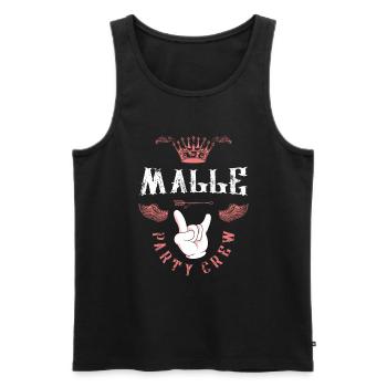 Malle Party Crew - Débardeur bio Premium Homme - noir - Devant - Michal (187cm)