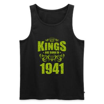 kings are born 1941 - Men's Premium Organic Tank Top - black - Front - Michal (187cm)