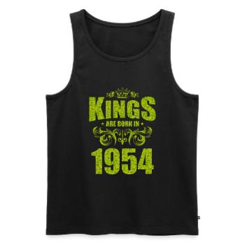 kings are born 1954 - Men's Premium Organic Tank Top - black - Front - AI Model Male 178 light (178cm)