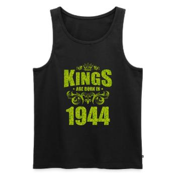 kings are born 1944 - Men's Premium Organic Tank Top - black - Front - Michal (187cm)