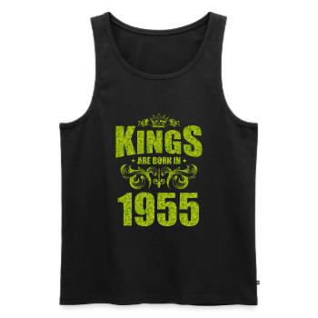 kings are born 1955 - Men's Premium Organic Tank Top - black - Front - Michal (187cm)