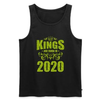 kings are born 2020 - Men's Premium Organic Tank Top - black - Front - AI Model Male 178 light (178cm)
